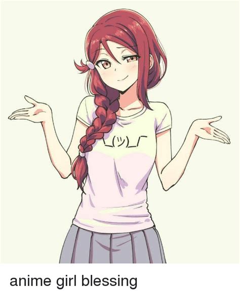 Anime Girl Blessing Anime Meme On Meme