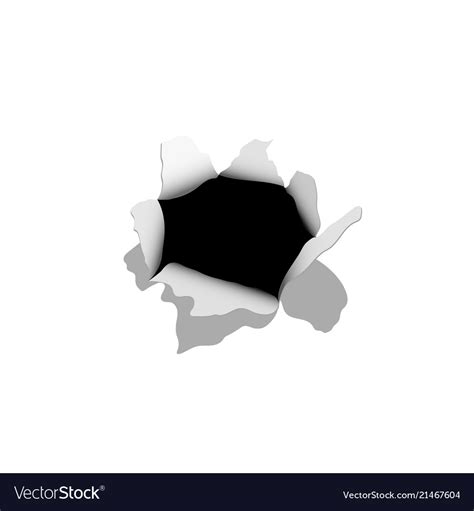 Realistic Holes In Paper Isolated Template Vector Image