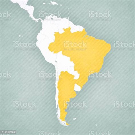 Map Of South America Brazil And Argentina Stock Illustration Download