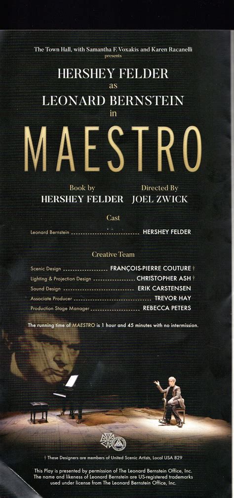 Theatre S Leiter Side Review Maestro Seen September