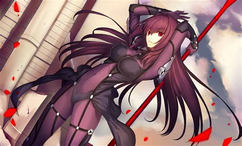Wallpaper Long Hair Anime Girls Weapon Armor Red Eyes Fate Stay Night Bodysuit Fate