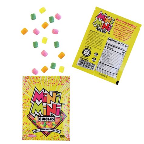 Mixed Fruit Flavors Mini Chiclets Gum Square Chicle Gum Tabs Crunchy Candy Coated Gum Candy
