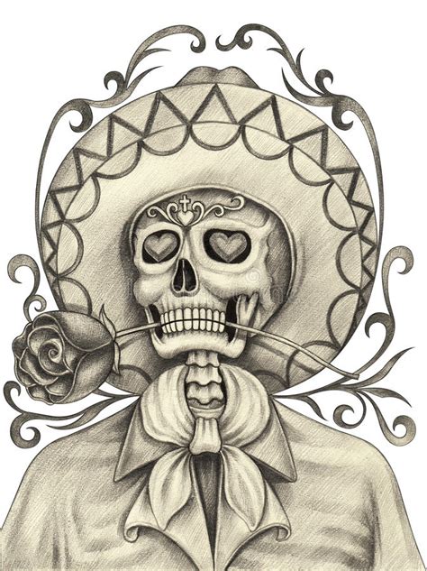 Most of all, it takes today we are showcasing some mesmerizing pencil drawings that will take your heart away. Art Skull Day Of The Dead. Stock Illustration - Image ...