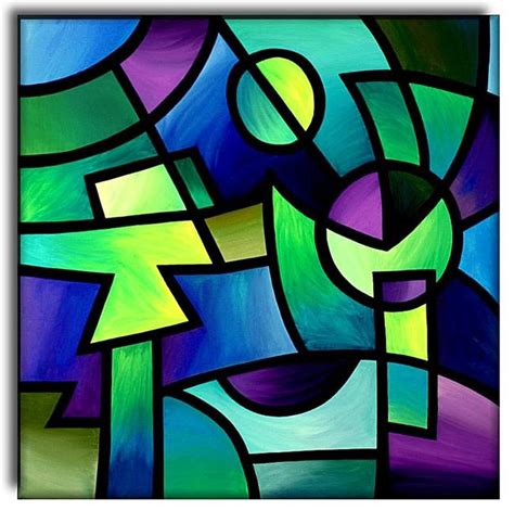 Modern business banner background with abstract geometric memphis shapes. War Weary - by Amanda Hone from Contemporary Cubism Art ...