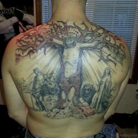 54 Graceful Religious Tattoos On Back Tattoo Designs