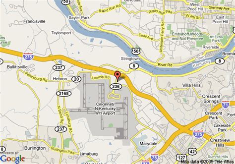 Map Of Sheraton Cincinnati Airport Cincinnati