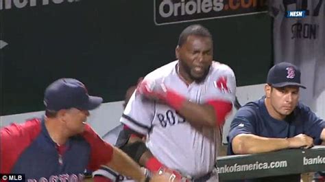 David Ortiz Smashes Up Dugout Video Daily Mail Online