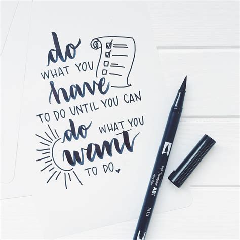 If you're in need of a great letterer, graphic designer or illustrator, the online world is brimming with them. Brush lettering with Tombow ABT Dual brush pen # ...