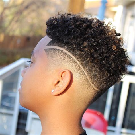 Trendy Hairstyles For Boy Sprucecruz Curly On Top Fade