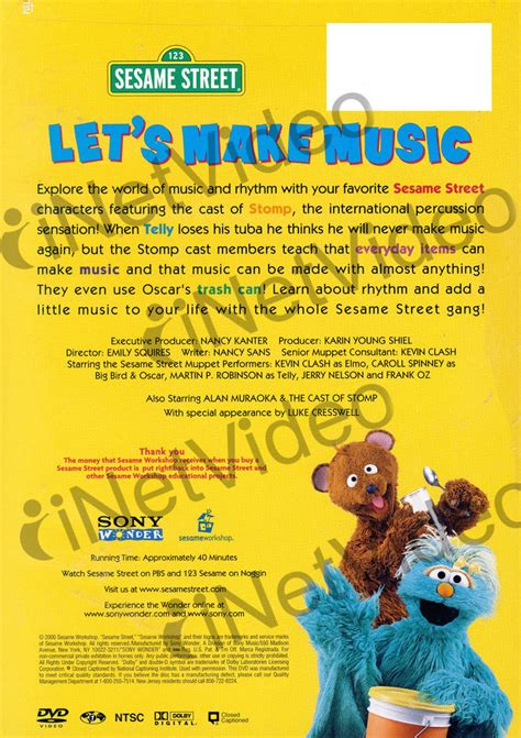 Lets Make Music Sesame Street On Dvd Movie