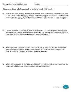 Percent increase and decrease assignment. Percentage Increase And Decrease Worksheet - Worksheet List