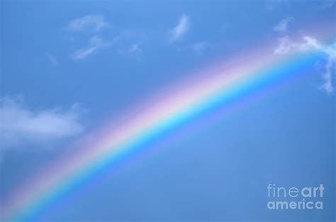 Rainbow On Blue Sky Background A0 Photograph By Ilan Rosen Fine Art