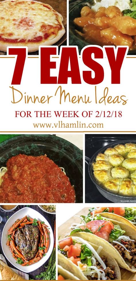 7 Easy Dinner Menu Ideas For The Week 1 Food Life Design