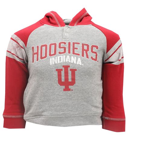 Indiana Hoosiers Official Ncaa Youth Kids Size Distressed Hooded