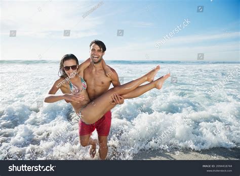 Man Carrying Woman Bikini Images Stock Photos Vectors Shutterstock
