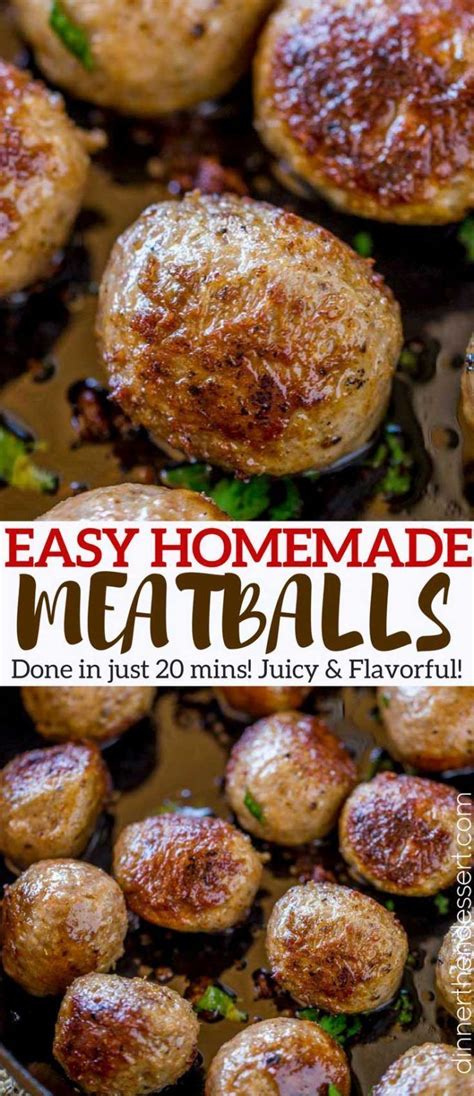 Learn how to make meatballs in this easy tutorial. Easy Homemade Meatballs made in just 20 minutes that are ...