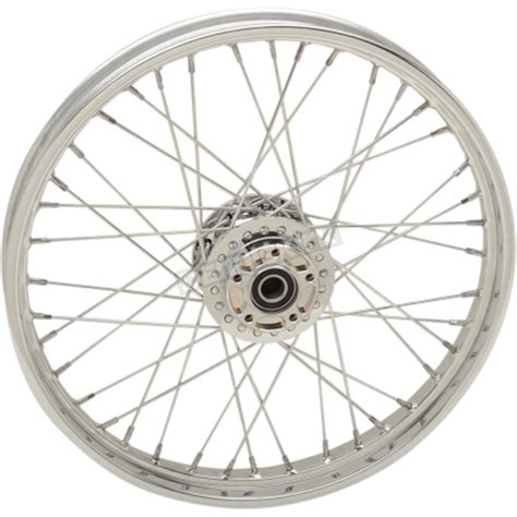 Drag Specialties Chrome Front 21x215 40 Spoke Laced Wheel Non Abs