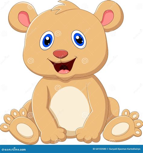 Cute Baby Bear Cartoon Stock Vector Illustration Of Cartoon 64103580