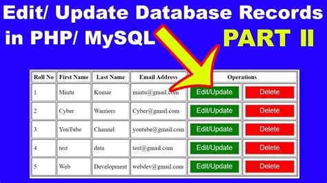 How To Edit Update Data In Database Using PHP MYSQL PART II PHP Tutorial For Beginners