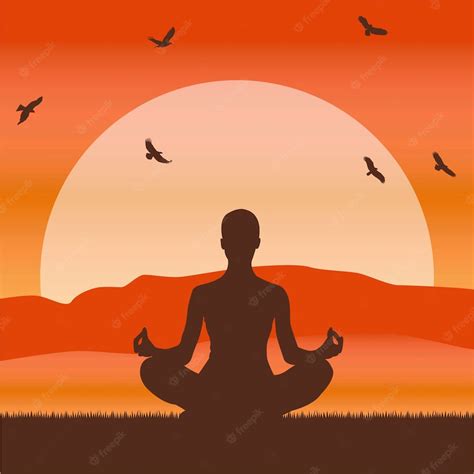 Premium Vector Yoga Sunset1