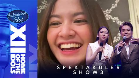 surprise anggis terharu saat video call bareng mahalini spektakuler show 3 indonesian idol