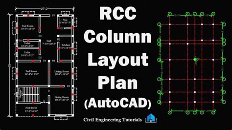 Column Layout Plan In Autocad Autocad Plan Drawing House