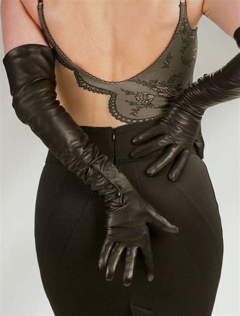 opera length leather gloves look hot and leave no fingerprints long leather gloves long