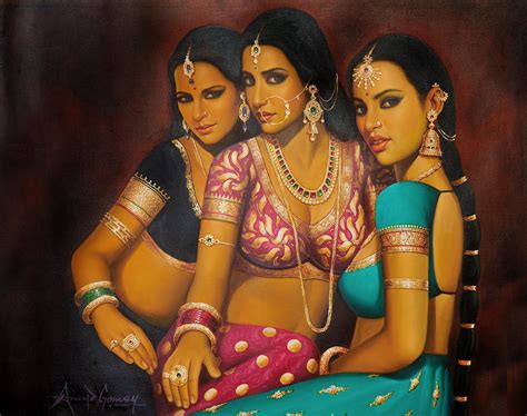 50 most beautiful indian paintings from top indian artists. Indian Beauties