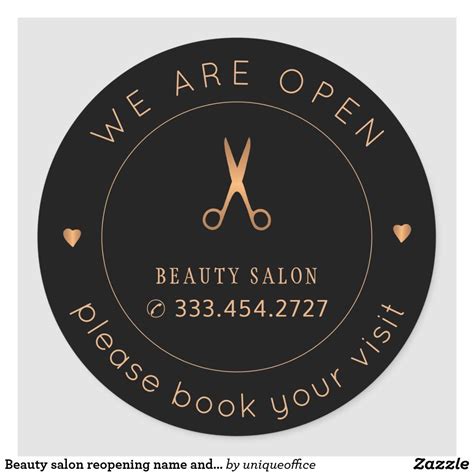 Custom Name And Logo Beauty Salon Sticker Hair Salon Logos Beauty