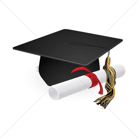 Graduation Cap And Diploma Scroll Vector Image 1269867 Stockunlimited