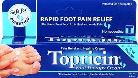 Topricin Foot Pain Relief Cream 2oz Brickseek