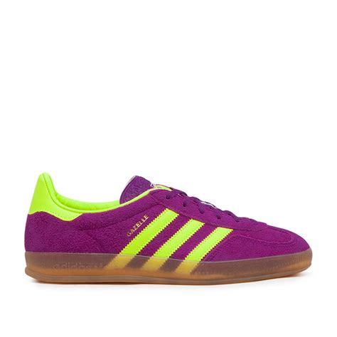 Adidas Wmns Gazelle Indoor Purple Neon Yellow Hq8715 Allike Store