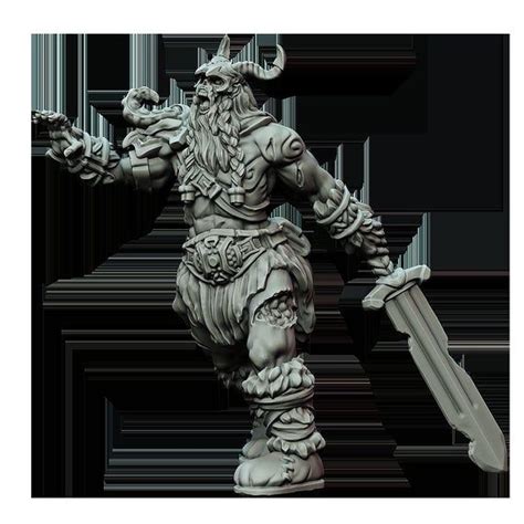Zombie Frost Giant Miniature For Dungeons And Dragons Etsy Dungeons