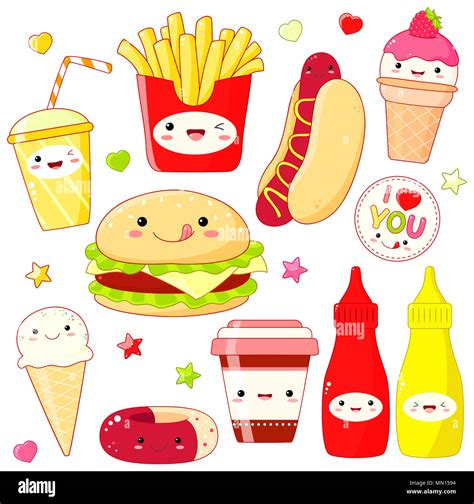 Kawaii Fast Food Clipart