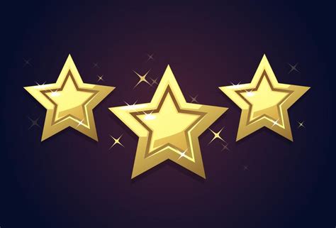Golden Three Star Icon Rating Isolated 534426 Vector Art At Vecteezy