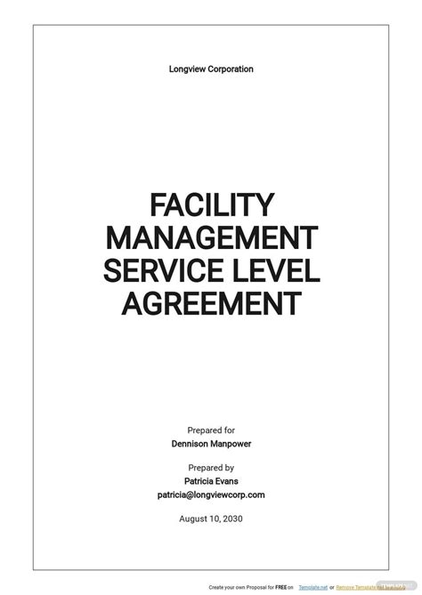 Service Level Agreements Templates Pdf Format Free Download