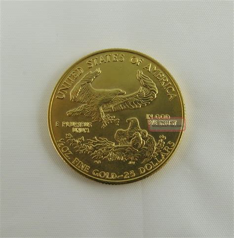 Unc 1988 American Eagle 12 Oz 999 Fine 25 Dollar Gold Coin