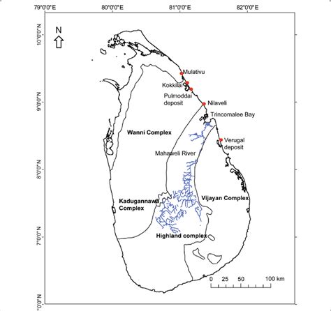 Simplified Geological Map Of Sri Lanka Shows The Study Area And