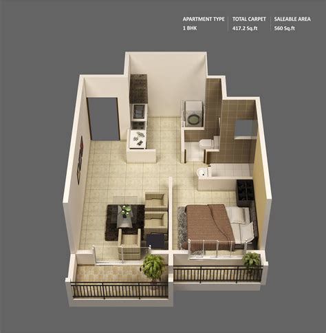 50 One 1 Bedroom Apartmenthouse Plans Architecture And Design