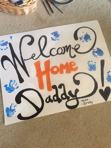 welcome home daddy printable