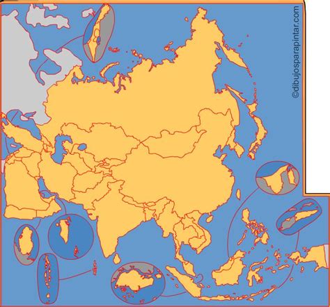 Arriba Foto Mapa Del Continente Asiatico Para Colorear Con Nombres