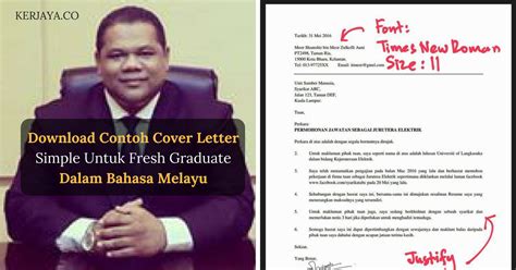 Ayat gramatis dan boleh diterima akal. Contoh Cover Letter Simple Untuk Fresh Graduate Dalam ...