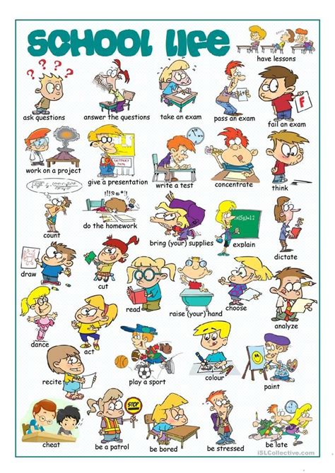 School Life Picture Dictionary2 Worksheet Free Esl Printable