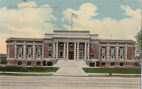 West Side Carnegie Library Cleveland Postmarked 1912 Adam Cardinal