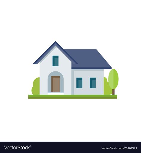 House Flat Icon Royalty Free Vector Image Vectorstock