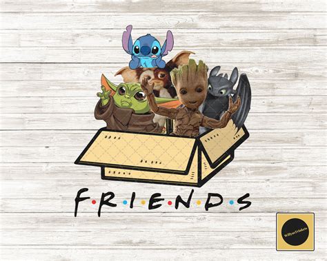 Baby Yoda Stitch Gizmo Groot Toothless Png Box Friends Etsy My XXX