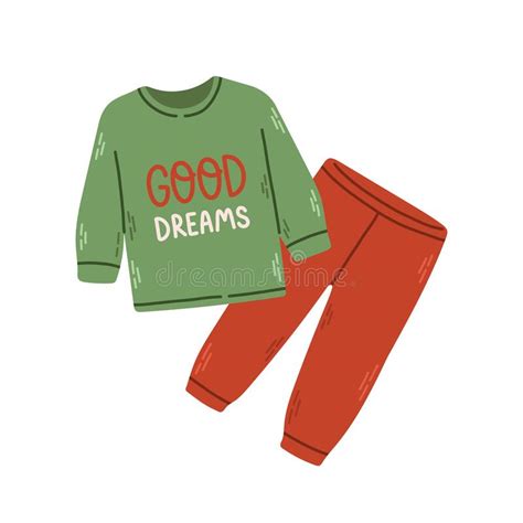 Sleepwear For Boys Pajama Nightgown Sleep Suit Isolated Vector Eps