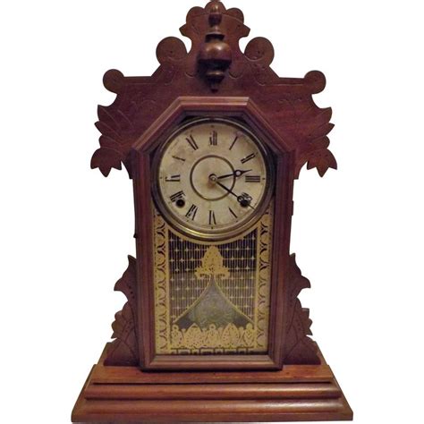Antique 1881 Rare Gingerbread Kitchen Clock By The E Ingraham And Co