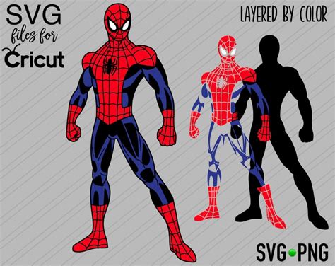 Spiderman SVG Layered SVG Cut file Cricut Cameo Digital | Etsy