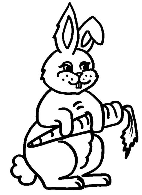 Retrouvez pierre lapin en coffret dvd : Coloriage Lapin avec carotte à colorier dessin gratuit à ...